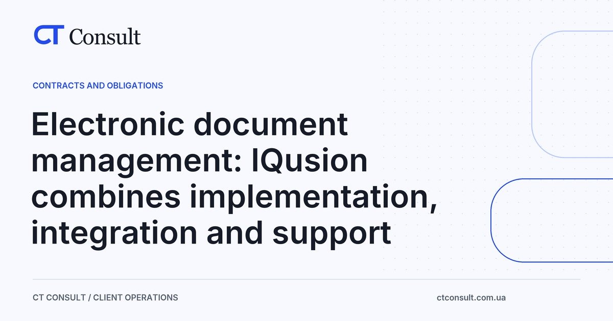 IQusion: document management from client enquiry to delivery obligations